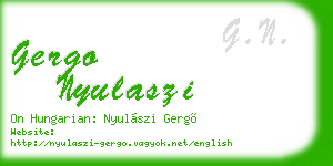 gergo nyulaszi business card
